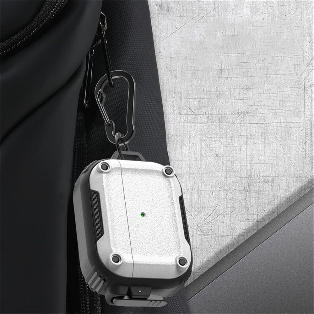 Earphone Case for AirPods Pro 2 PC+TPU Bluetooth-compatible Earbud Cover with Hanging Buckle