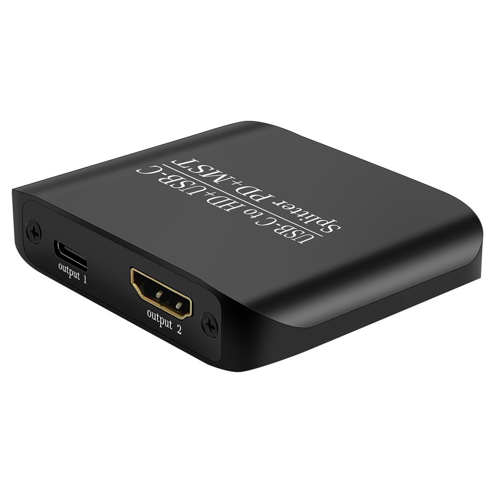 NK-E70 Type-C to HD + Type-C Splitter 4K 60Hz MST / SST Display Adapter Support PD Charging