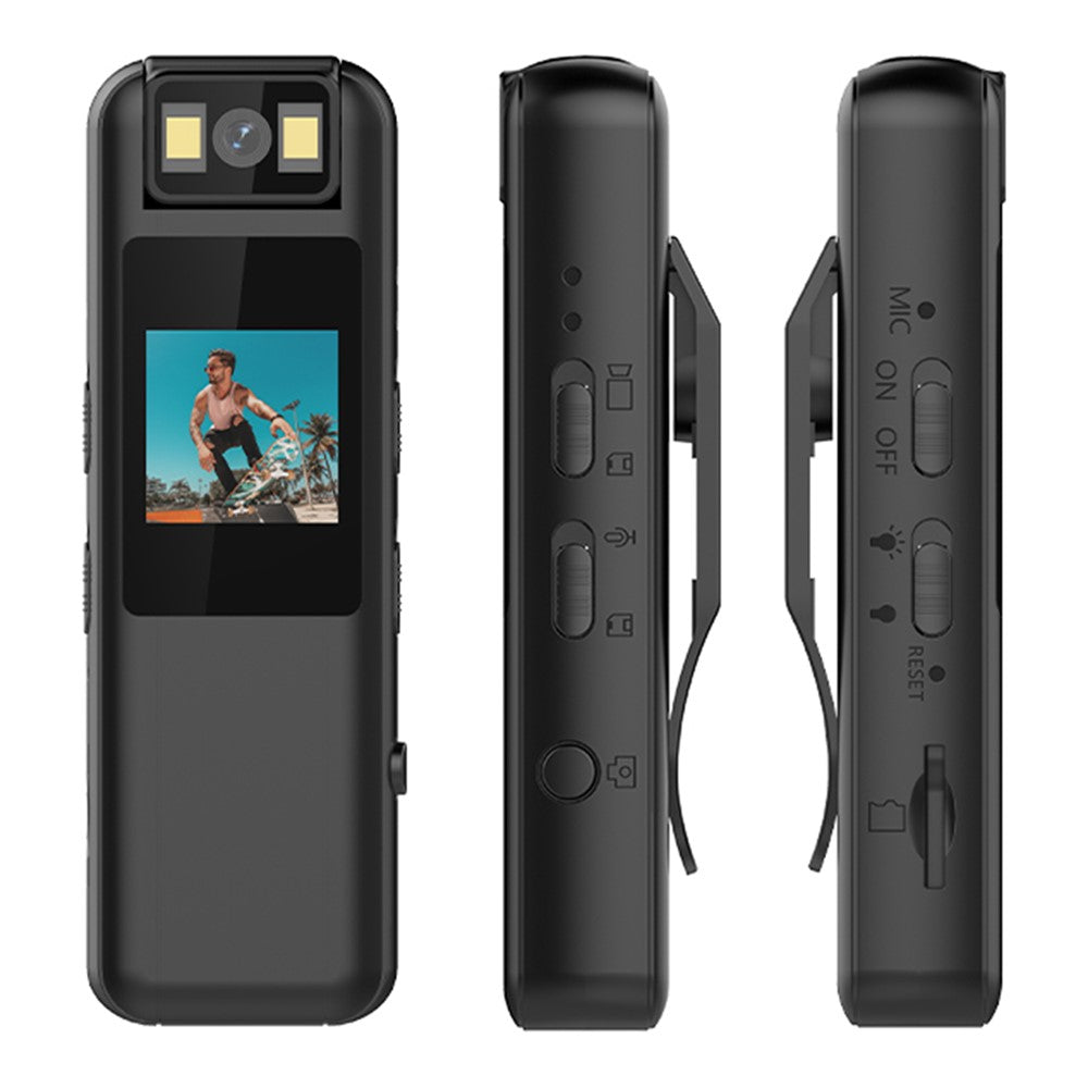LK2315 Portable 1080P HD Sports DV Camera 180 Degree Rotatable Lens Night Vision Camcorder Handheld Bodycam