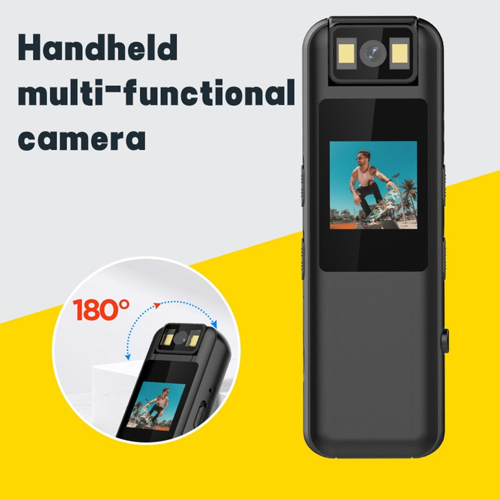 LK2315 Portable 1080P HD Sports DV Camera 180 Degree Rotatable Lens Night Vision Camcorder Handheld Bodycam
