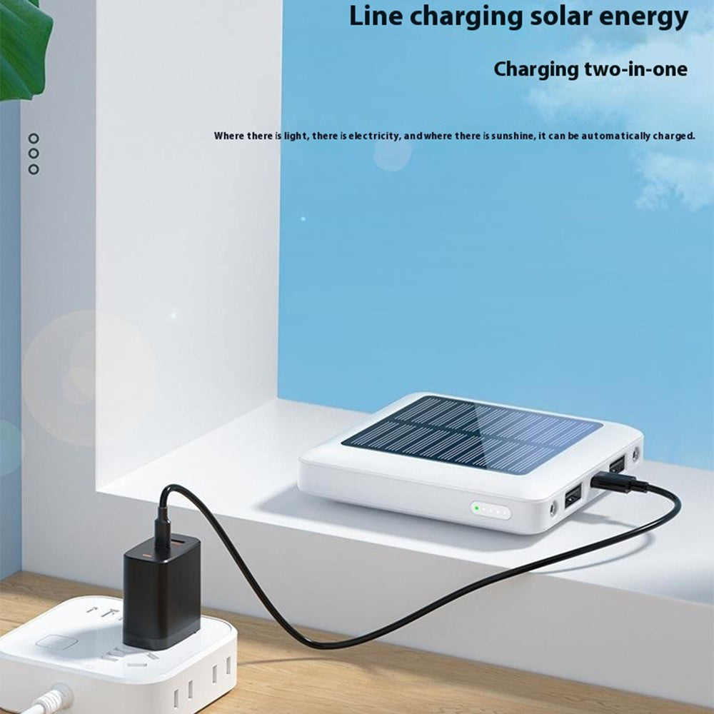 P96S Outdoor Emergency Solar Power Bank 5000mAh Portable Charger with Flashlight