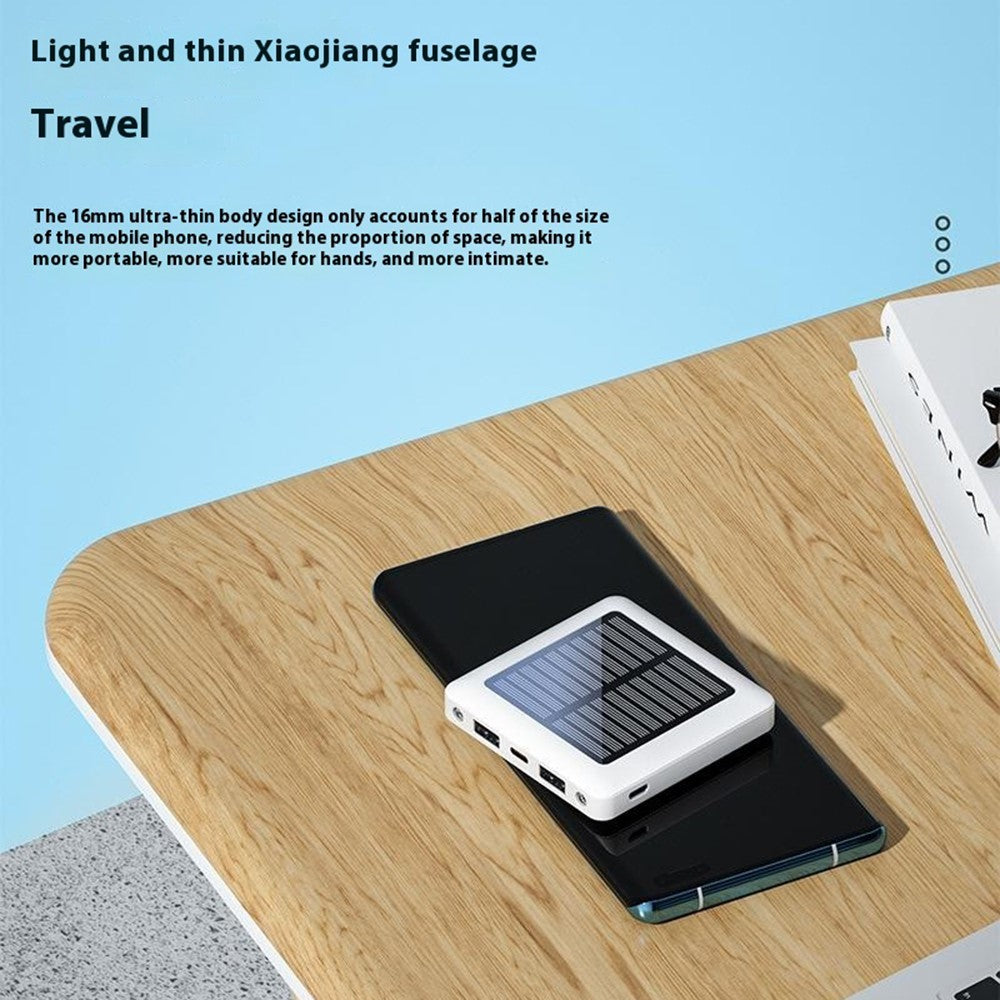 P96S Outdoor Emergency Solar Power Bank 5000mAh Portable Charger with Flashlight