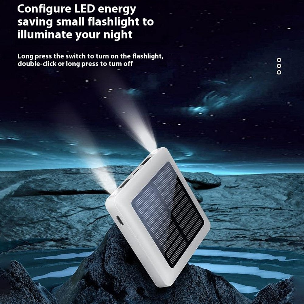 P96S Outdoor Emergency Solar Power Bank 5000mAh Portable Charger with Flashlight