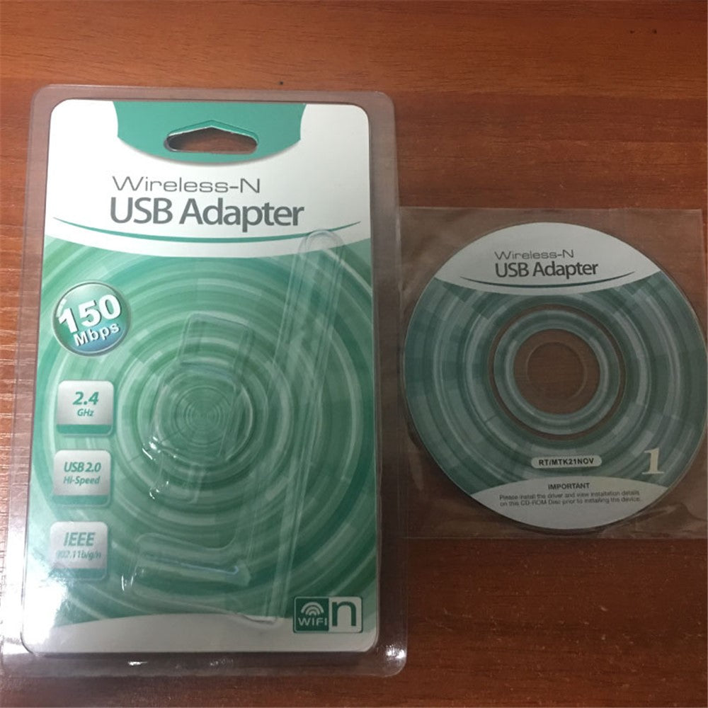 150Mbps WiFi USB Adapter Dongle Ethernet Network Card with 2dBi Antenna