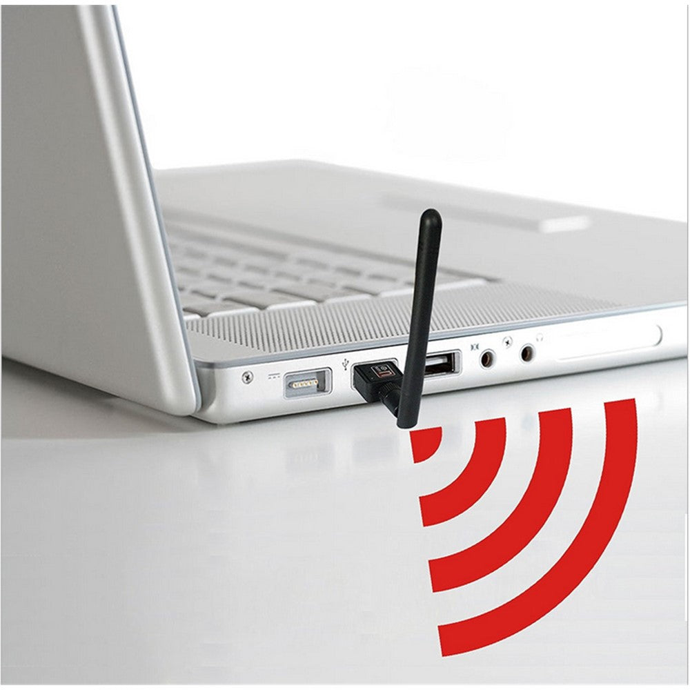 150Mbps WiFi USB Adapter Dongle Ethernet Network Card with 2dBi Antenna