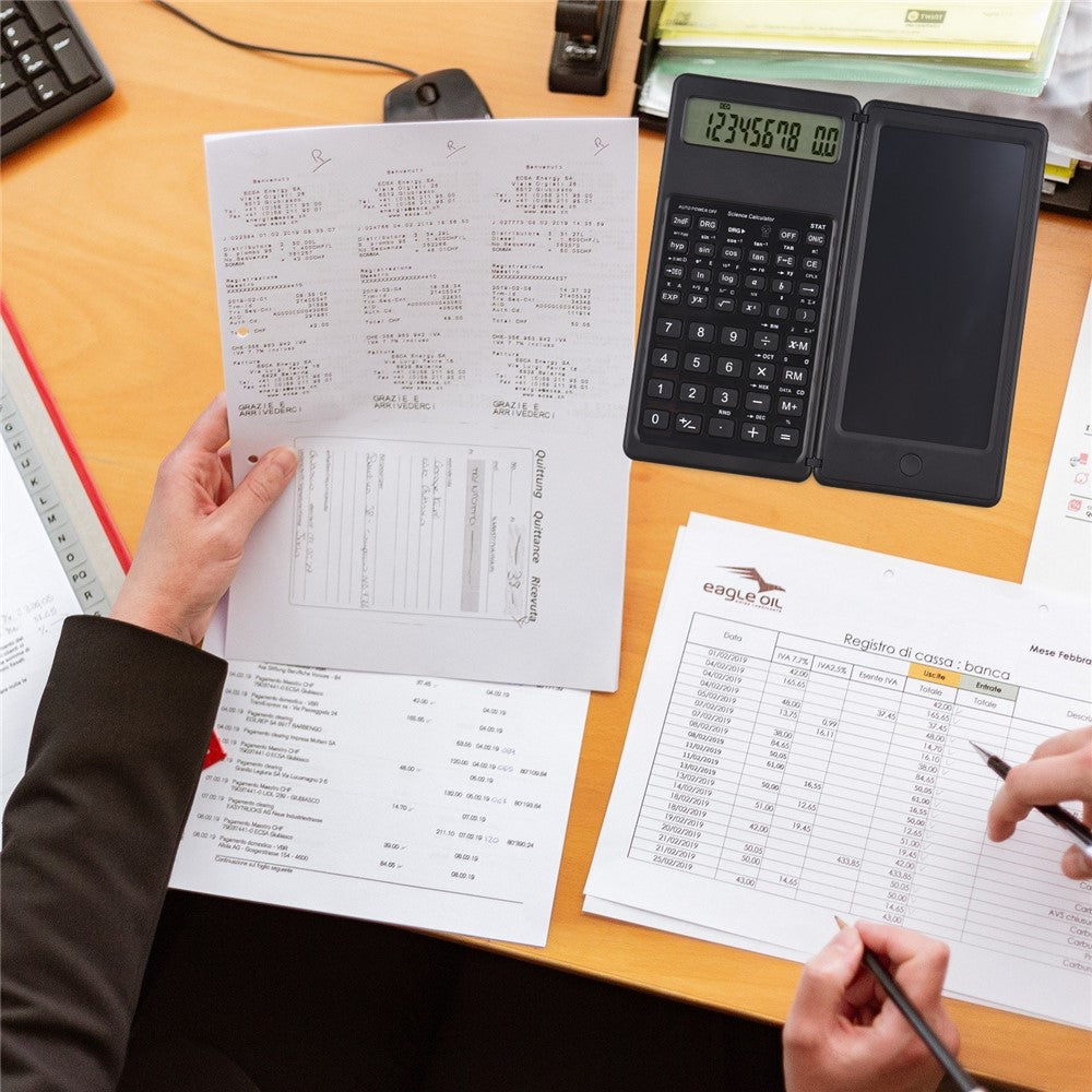 Calculator with LCD Writing Tablet 10 Digits Display Desktop Calculator with Stylus Erase Button